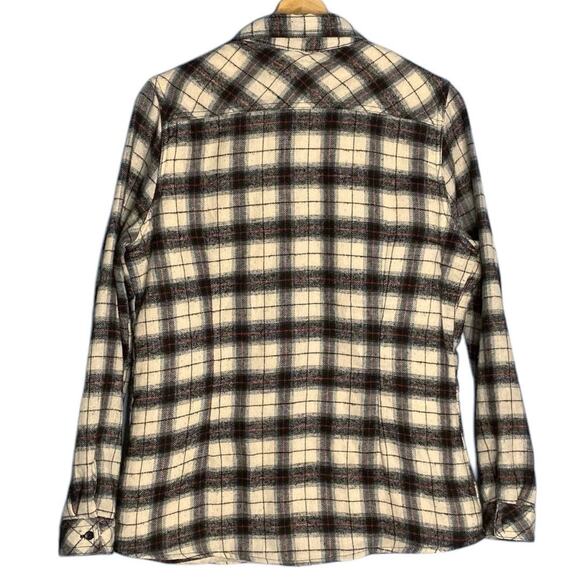 Ci Cono Plaid Flannel Sherpa Shacket Jacket Womens L Gorpcore Cabincore Cozycore - Picture 3 of 11